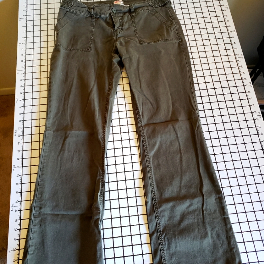 Flare leg OD green pants